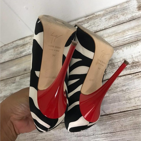 GIUSEPPE ZANOTTI PEEP TOE PUMPS 37 - Picture 5 of 6